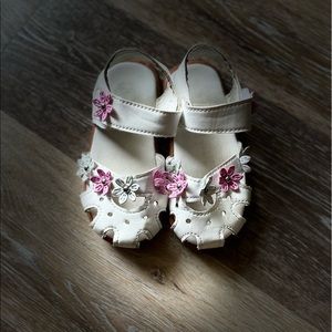 Toddler Girl's Sandals Flower Princess Closed Toe Strap Sandals